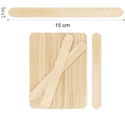 Natural wood sticks, 1.5*15 cm, ice cream, 100 pieces